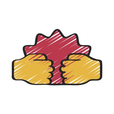 Yumruk Bump Web simgesi vektör illüstrasyonu