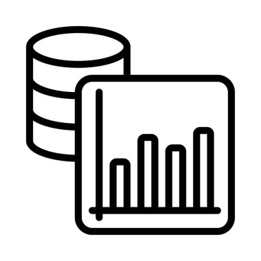 Grafiksel grafik diyagramı simgesi silueti