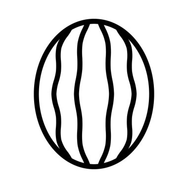 Karpuz meyve ikonu, illüstrasyon