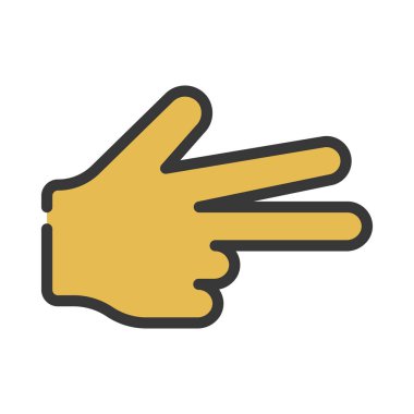 Makas El ağ ikonu vektör illüstrasyonu 