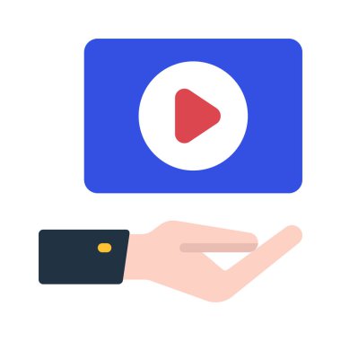 Video oynatımını kutsal kişilerin resmi, vektör çizim 