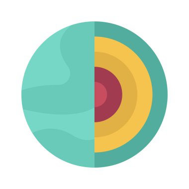 Gezegen web simgesi vektör illüstrasyonu