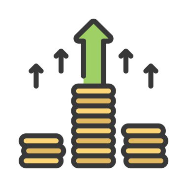 Zenginlik Büyüme simgesi vektör çizimi tasarımı