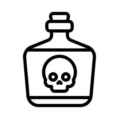 Zehirli Şişe Web ikonu vektör illüstrasyonu