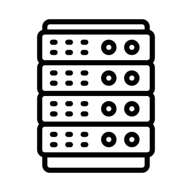 sunucu web simgesi vektör illüstrasyonu