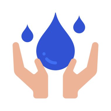 Su Web simgesi vektör illüstrasyonunu kaydet