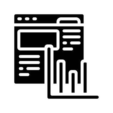 Web Sitesi Veri simgesi, vektör illüstrasyonu 