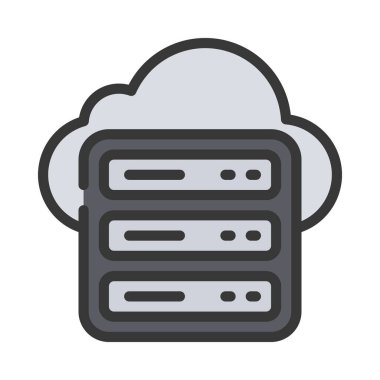 bulut sunucusu vektör illüstrasyonu 