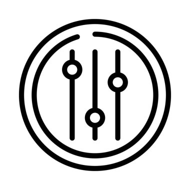 Müzik Filtreleri Web simgesi vektör çizimi 