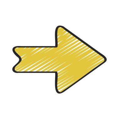 Beyaz arkaplanda ok Banner simgesinin vektör illüstrasyonu 