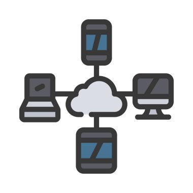 ağ simgesi, vektör illüstrasyonu basit tasarım