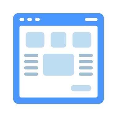 Web sitesi simgesi, vektör illüstrasyonu basit tasarım