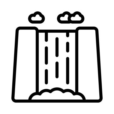 Baraj web simgesi vektör illüstrasyonu 