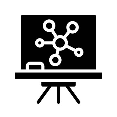 Kimya Dersi Web simgesi vektör illüstrasyonu