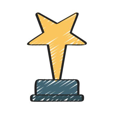 Yıldız Ödülü Web simgesi vektör illüstrasyonu