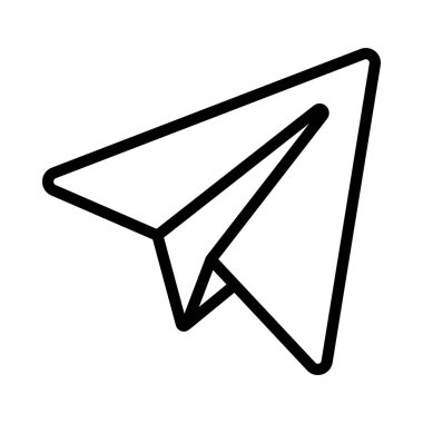 Kağıt uçak Simge, vektör illüstrasyonunu gönder 