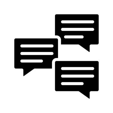 Üç İleti Web simgesi vektör illüstrasyonu