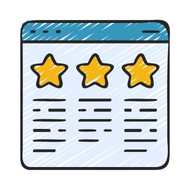 Web sitesi Web simgesi vektör illüstrasyonunu gözden geçirir