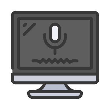 Ses Kontrollü Aygıt Ağ vektör ilüstrasyonuName