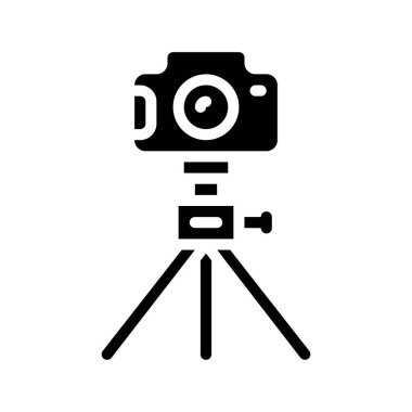 Kamera Tripod web simgesi vektör resimlemesinde