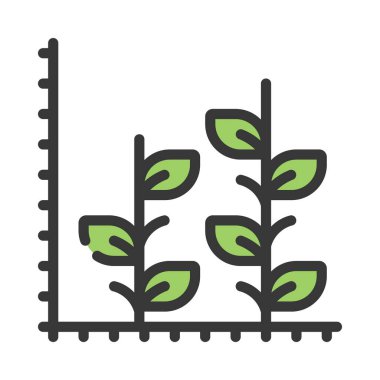 Büyüme Grafiği web simgesi vektör çizimi