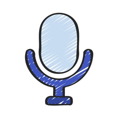mikrofon simgesi, vektör illüstrasyonu 