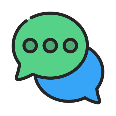 İletiler web simgesi vektör illüstrasyonu