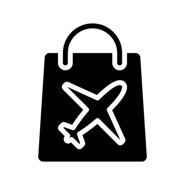 Duty Ücretsiz Alışveriş Torbası Web simgesi vektör çizimi