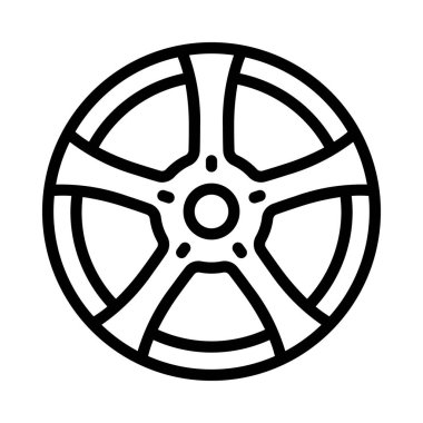 Wheel Rim web simgesi vektör illüstrasyonu