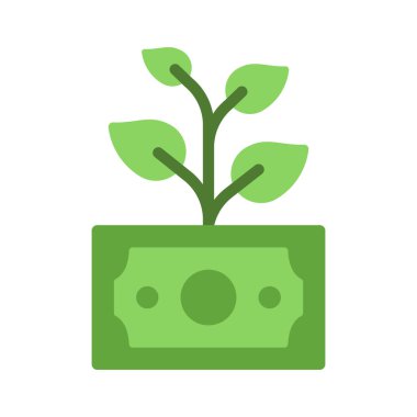 Para Büyüme simgesi, vektör illüstrasyon tasarımı