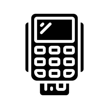 POS Kart Ödeme simgesi, vektör illüstrasyonu basit tasarım