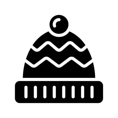 Bobble Şapka web simgesi vektör çizimi 