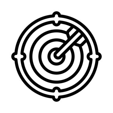 hedef simgesi. Kişisel ve ticari kullanım için vektör illüstrasyonu