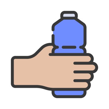 Su İçen Su Web ikonu vektör illüstrasyonu 