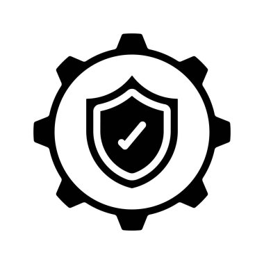 Koruma Ayarları simgesi, vektör illüstrasyonu