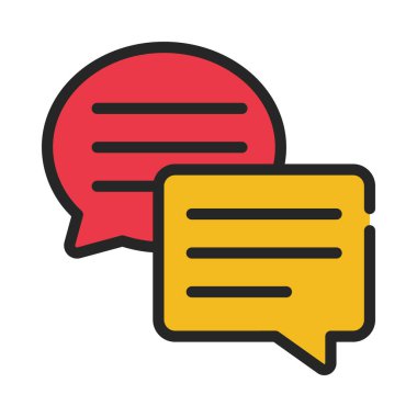 İletiler web simgesi vektör illüstrasyonu