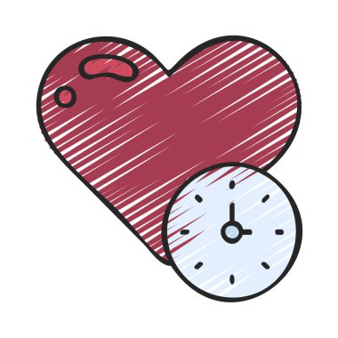 Aşk Zamanı web simgesi vektör illüstrasyonu