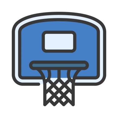 Basketbol Net web simgesi vektör illüstrasyonu