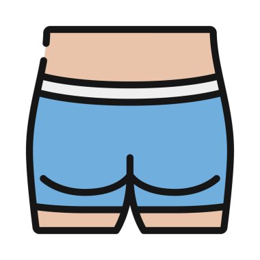 Buttocks web simgesi vektör illüstrasyonu