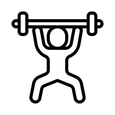 Power Lifter Person Web simgesi vektör çizimi