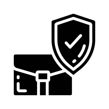 Güvenli İş simgesi vektör illüstrasyonu