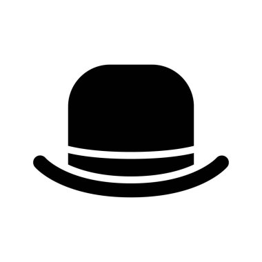 Şapka web simgesi düz tasarım, vektör illüstrasyonu