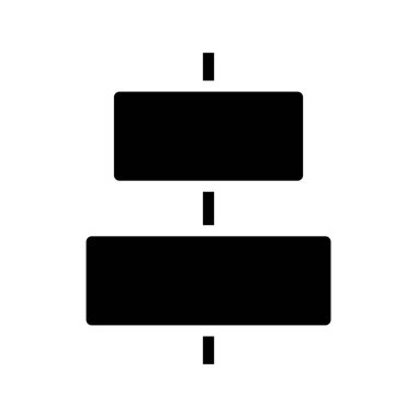 Merkez Simgesini Hizala Basit Vektör İllüstrasyonu