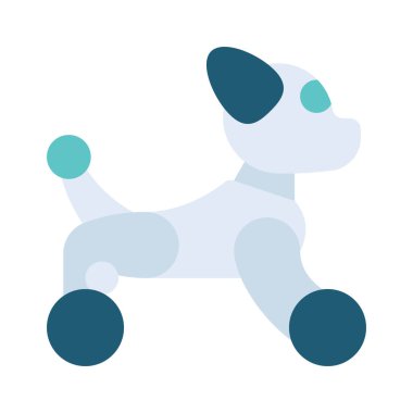 Robot Köpek Tekerlekleri simgesi, vektör çizimi basit tasarım