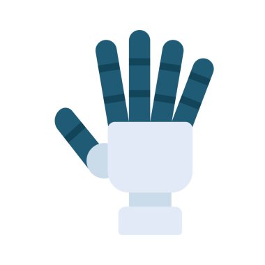 Robot el ikonu, çizgi film tarzı. Robot El