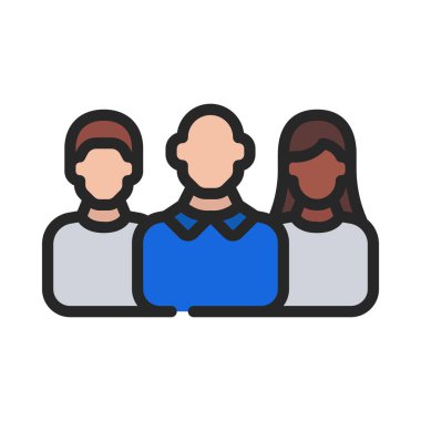 Takım Üyeleri Web simgesi vektör illüstrasyonu