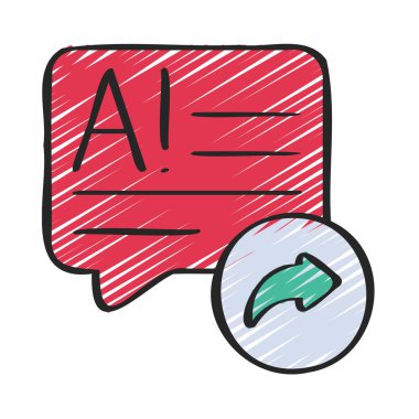 Yanıt İleti simgesi, vektör illüstrasyonu gönder  