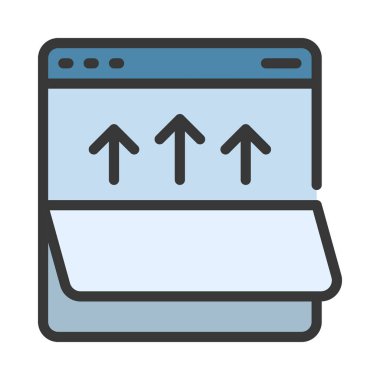 Dizin Simgesi Basit Vektör İllüstrasyonunun Üzerinde