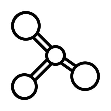 Moleküller web simgesi vektör çizimi