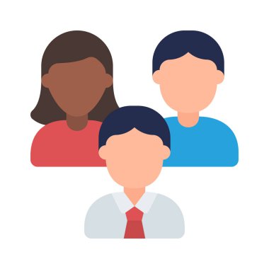 takım ve takım çalışması konsept simgesi, vektör illüstrasyonu basit tasarım